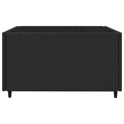Set Divani da Giardino 3 pz con Cuscini Nero in Polyrattan | homemem39