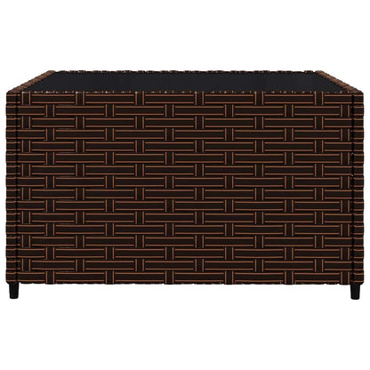 Set Mobili da Giardino 3 pz con Cuscini in Polyrattan Marrone | homemem39