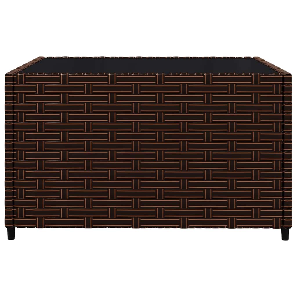 Set Mobili da Giardino 3 pz con Cuscini in Polyrattan Marrone - homemem39