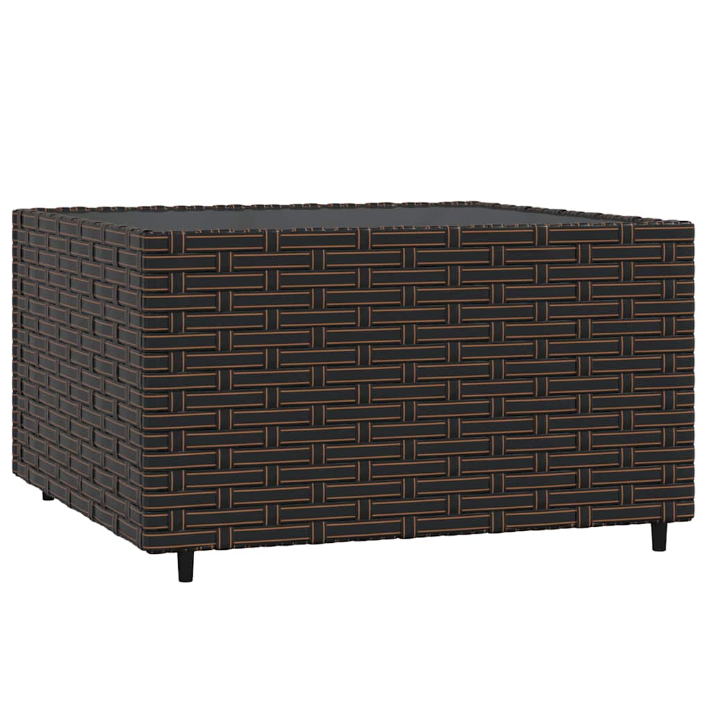 Set Mobili da Giardino 4 pz con Cuscini in Polyrattan Marrone | homemem39