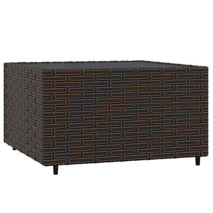 Set Mobili da Giardino 4 pz con Cuscini in Polyrattan Marrone | homemem39