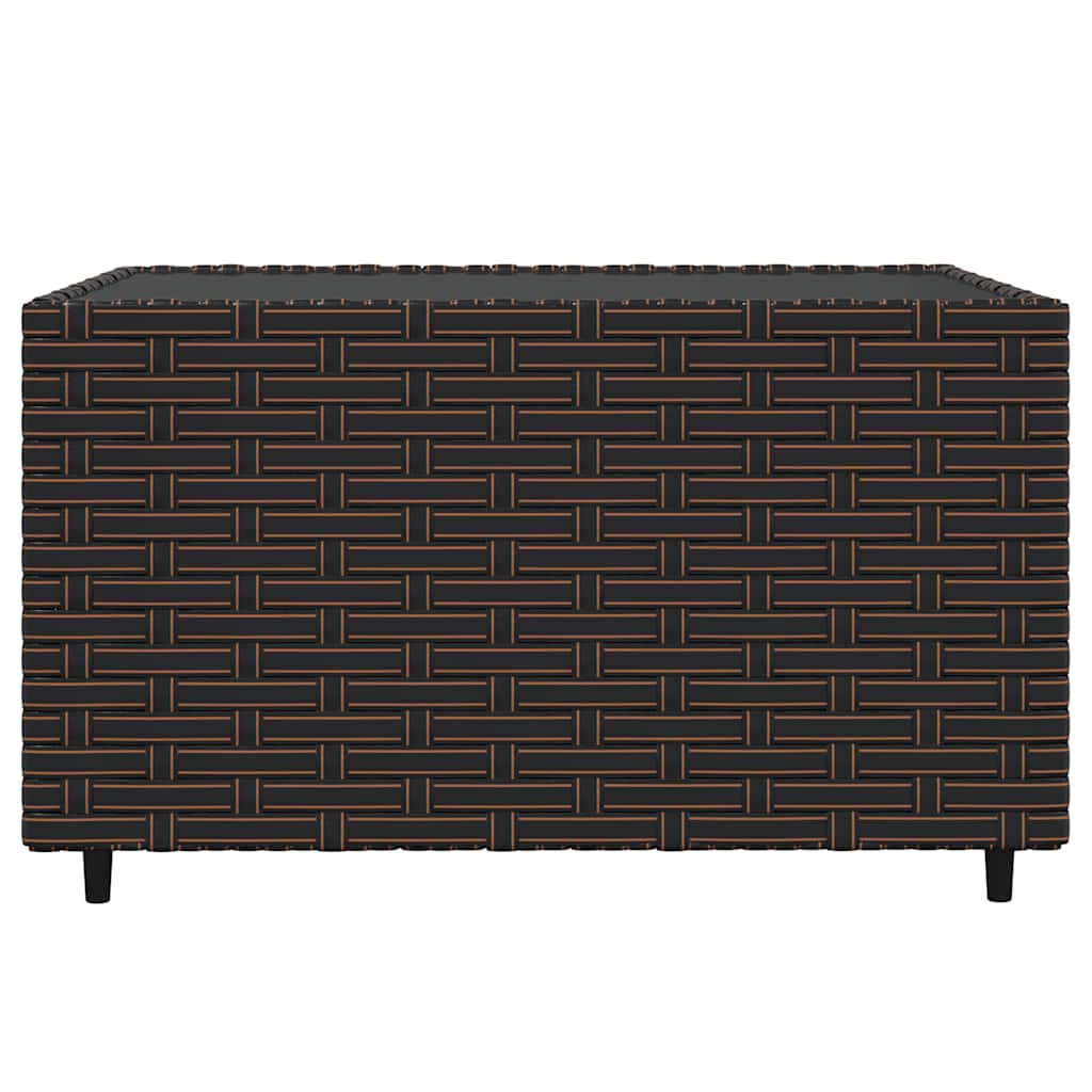 Set Mobili da Giardino 4 pz con Cuscini in Polyrattan Marrone | homemem39