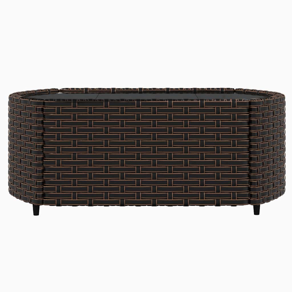 Set Mobili da Giardino 3 pz con Cuscini in Polyrattan Marrone - homemem39