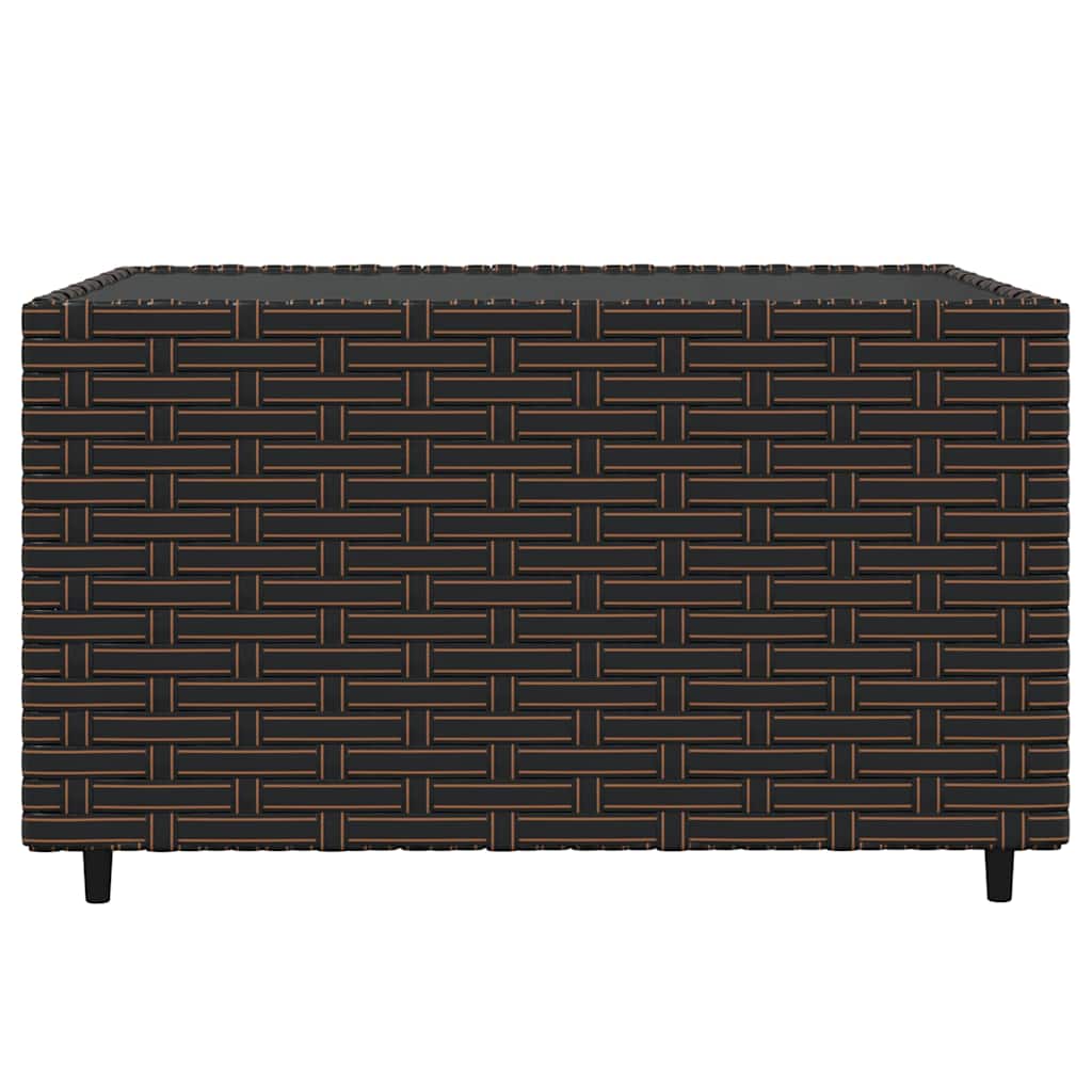 Set Mobili da Giardino 3 pz con Cuscini in Polyrattan Marrone | homemem39
