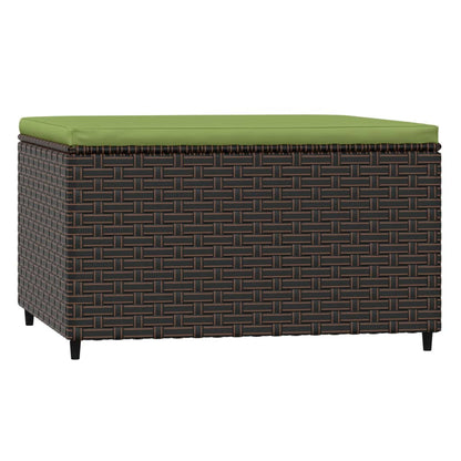 Poggiapiedi da Giardino con Cuscini 2 pz in Polyrattan Marrone - homemem39