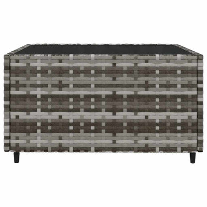 Set Divani da Giardino 3 pz con Cuscini in Polyrattan Grigio - homemem39