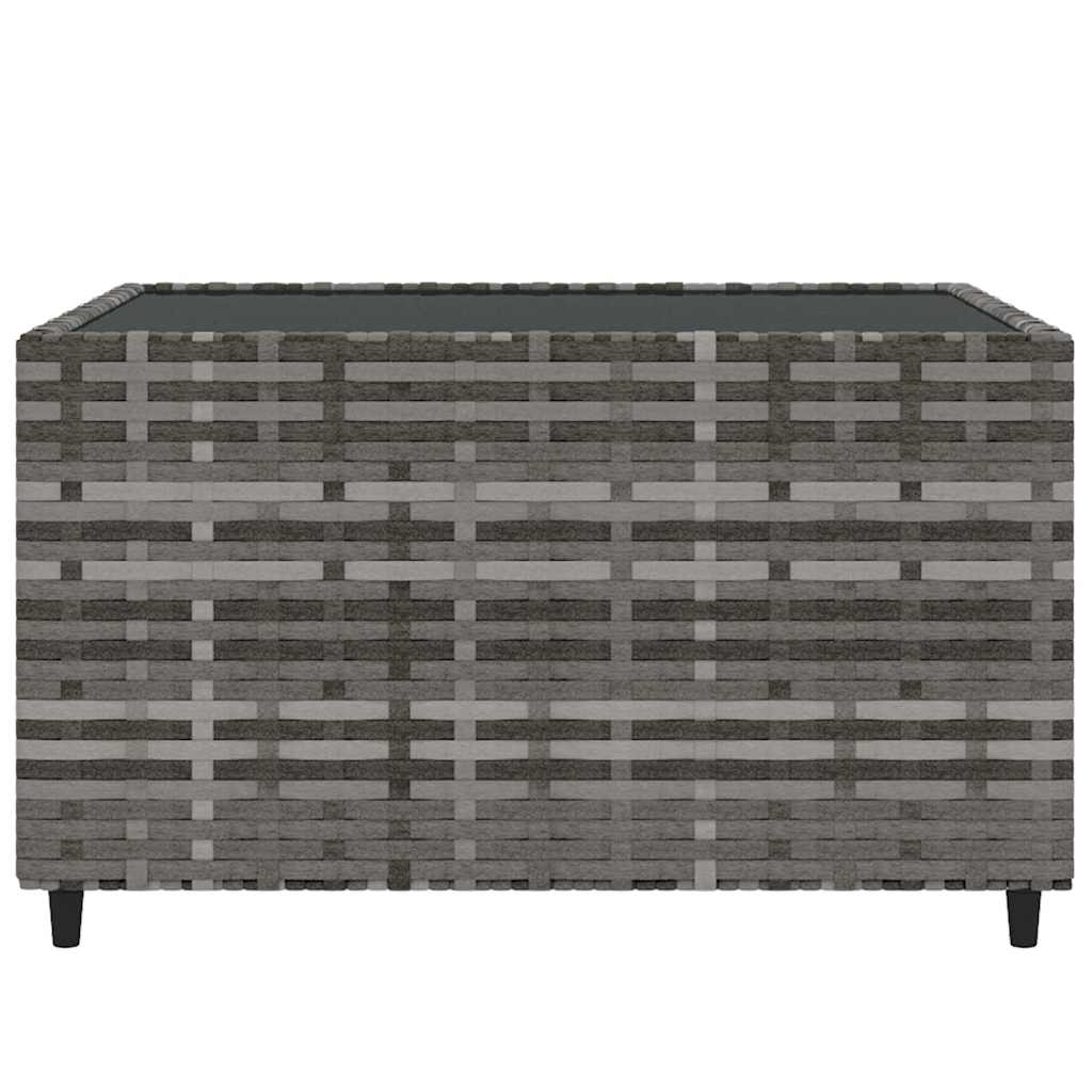 Set Divani da Giardino 4 pz con Cuscini in Polyrattan Grigio - homemem39