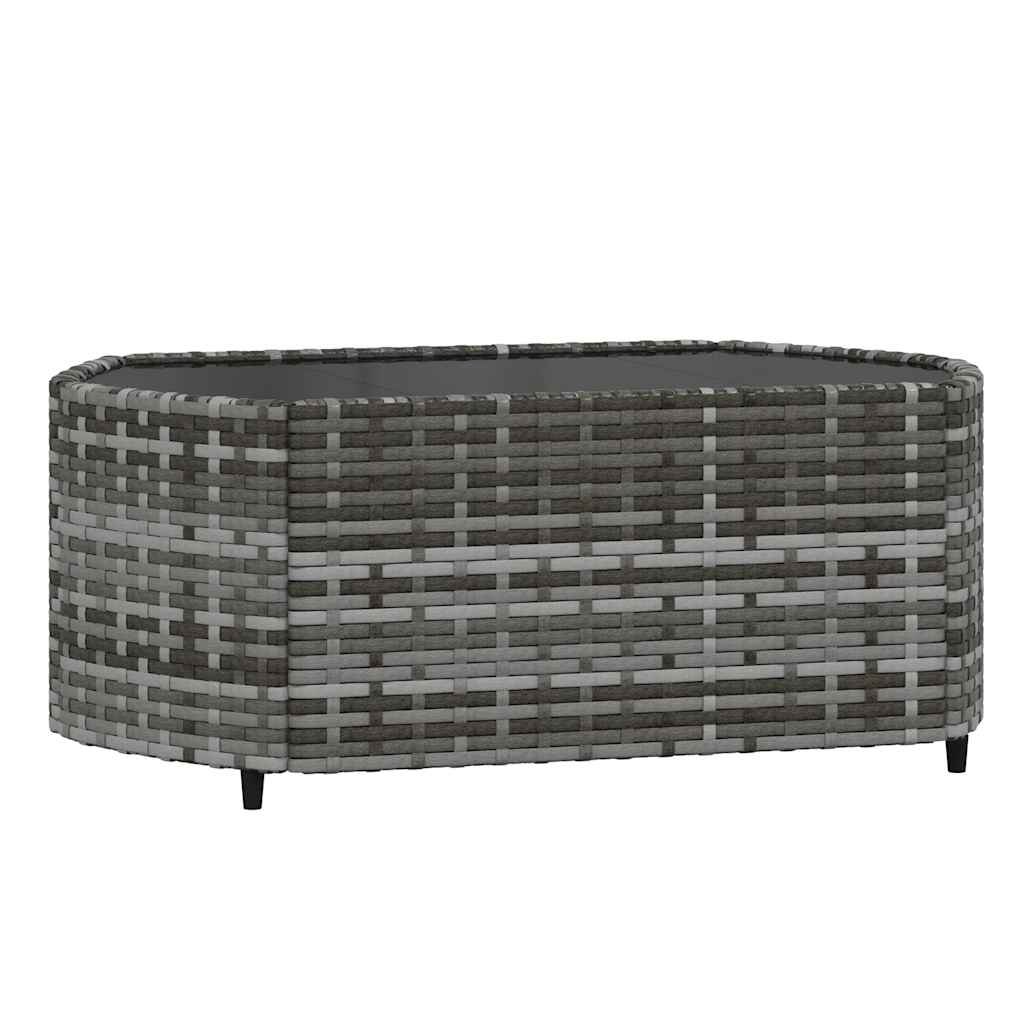 Set Divani da Giardino 3 pz con Cuscini in Polyrattan Grigio - homemem39