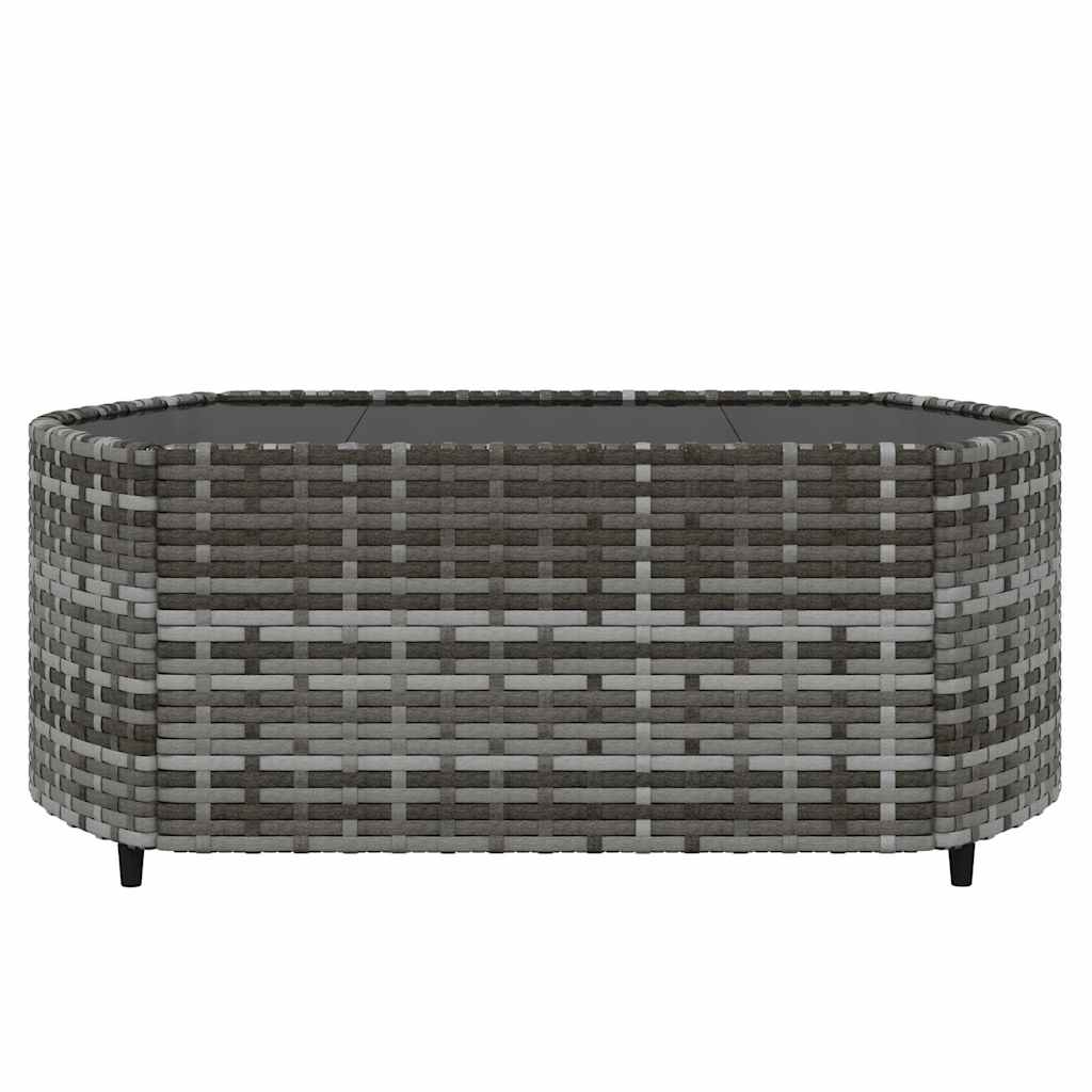 Set Divani da Giardino 3 pz con Cuscini in Polyrattan Grigio - homemem39
