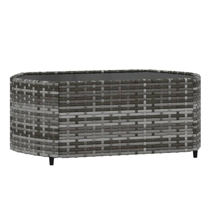 Set Divani da Giardino 4 pz con Cuscini in Polyrattan Grigio - homemem39