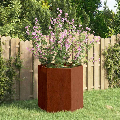 Fioriera Ruggine 40x40x45 cm Acciaio Corten