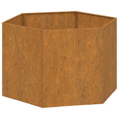 Fioriera Ruggine 60x60x45 cm Acciaio Corten - homemem39