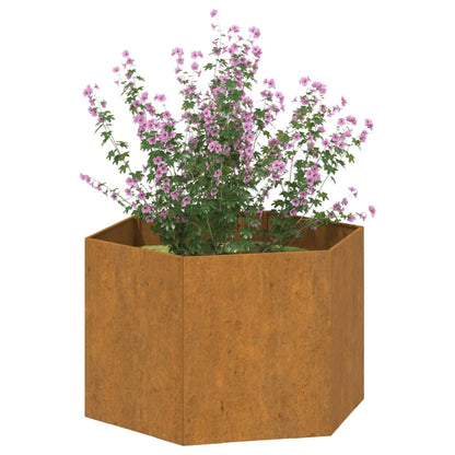 Fioriera Ruggine 60x60x45 cm Acciaio Corten - homemem39