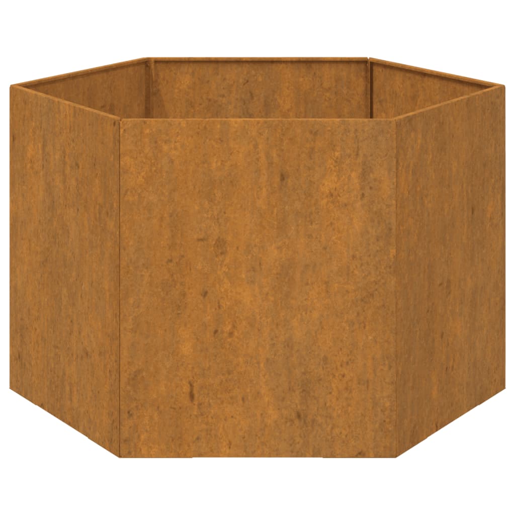 Fioriera Ruggine 60x60x45 cm Acciaio Corten - homemem39