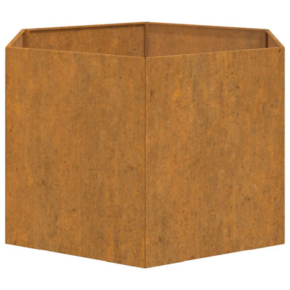 Fioriera Ruggine 60x60x45 cm Acciaio Corten - homemem39