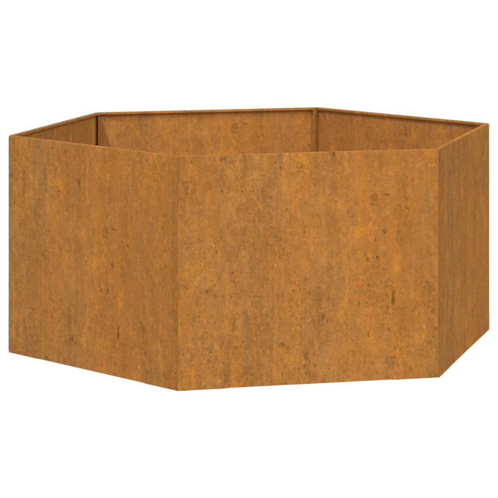 Fioriera Ruggine 90x90x45 cm Acciaio Corten - homemem39