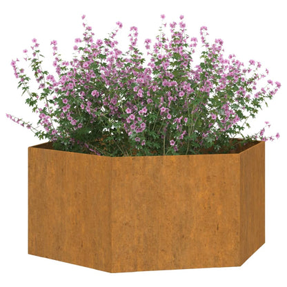 Fioriera Ruggine 90x90x45 cm Acciaio Corten - homemem39