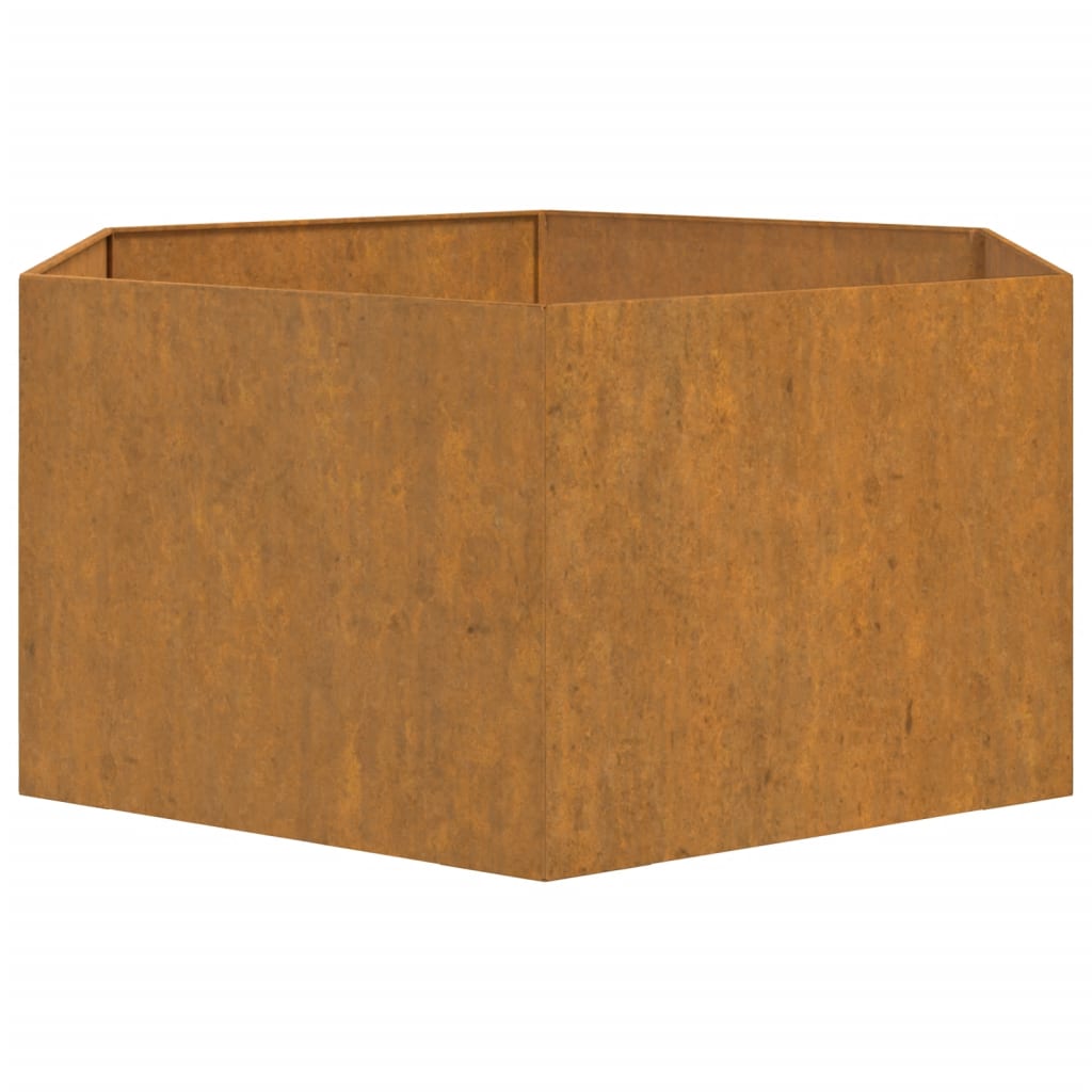 Fioriera Ruggine 90x90x45 cm Acciaio Corten - homemem39