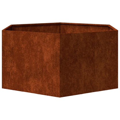 Fioriera Ruggine 90x90x45 cm Acciaio Corten