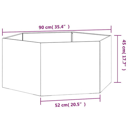 Fioriera Ruggine 90x90x45 cm Acciaio Corten