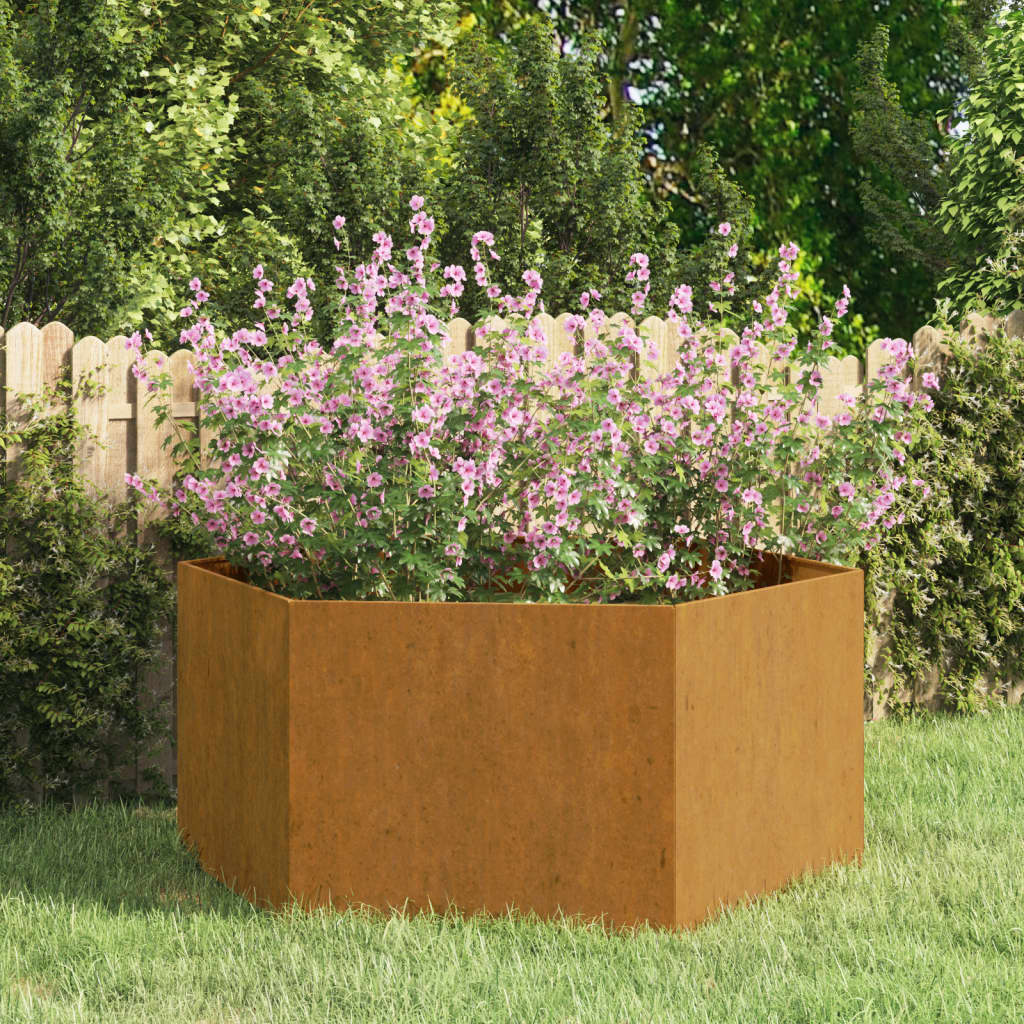 Fioriera Ruggine 90x90x45 cm Acciaio Corten - homemem39