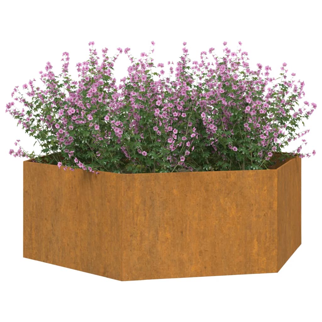 Fioriera Ruggine 138x120x45 cm Acciaio Corten - homemem39