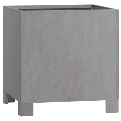 Fioriera con Gambe Ruggine 30x30x30 cm Acciaio Corten