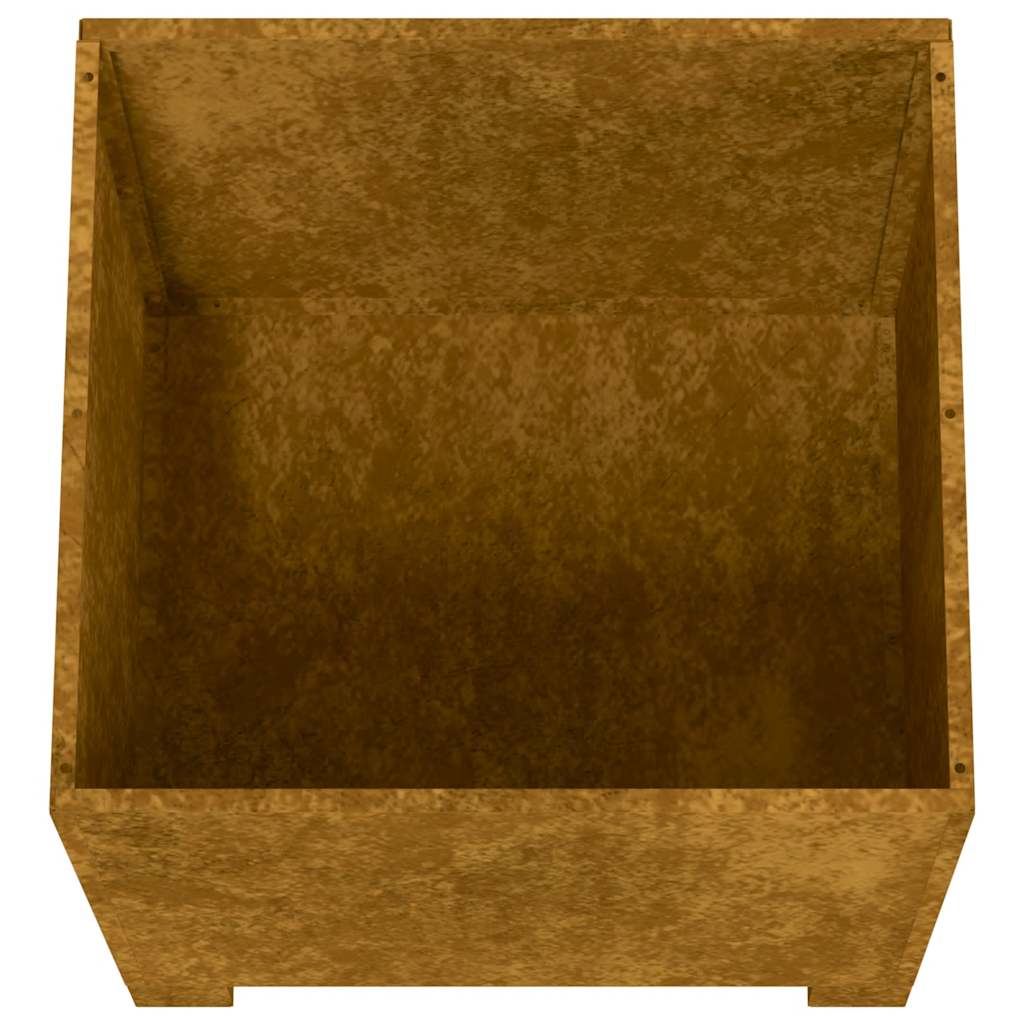 Fioriera con Gambe Ruggine 30x30x30 cm Acciaio Corten
