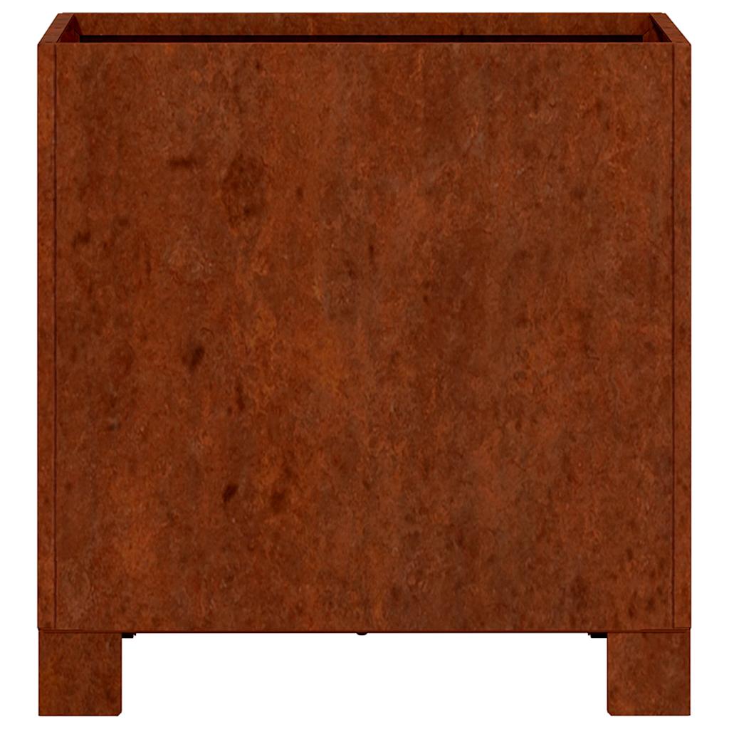 Fioriere con Gambe 2pz Ruggine 30x30x30 cm Acciaio Corten | homemem39