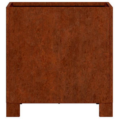 Fioriere con Gambe 2pz Ruggine 30x30x30 cm Acciaio Corten | homemem39