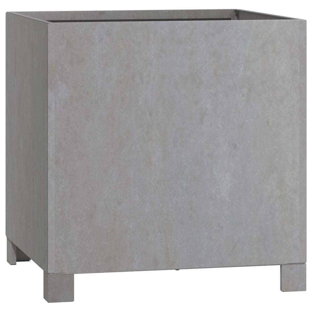 Fioriera con Gambe Ruggine 40x40x40 cm Acciaio Corten