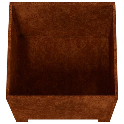 Fioriera con Gambe Ruggine 40x40x40 cm Acciaio Corten