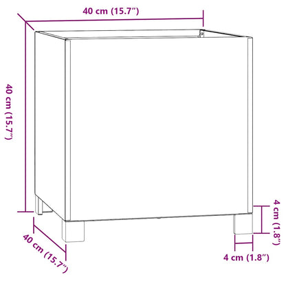 Fioriere con Gambe 2pz Ruggine 40x40x40 cm Acciaio Corten