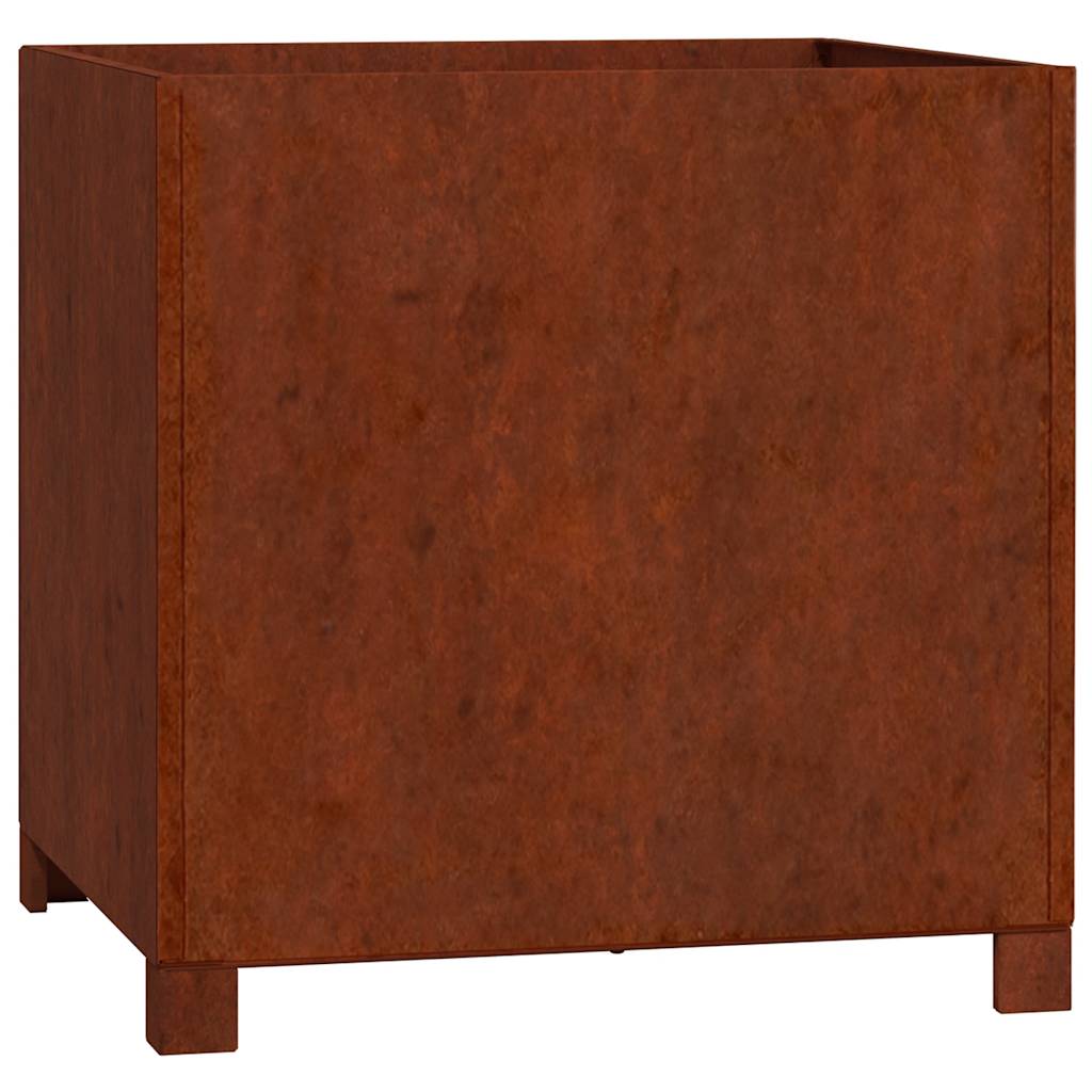 Fioriera con Gambe Ruggine 50x50x50 cm Acciaio Corten | homemem39