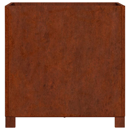 Fioriera con Gambe Ruggine 50x50x50 cm Acciaio Corten | homemem39