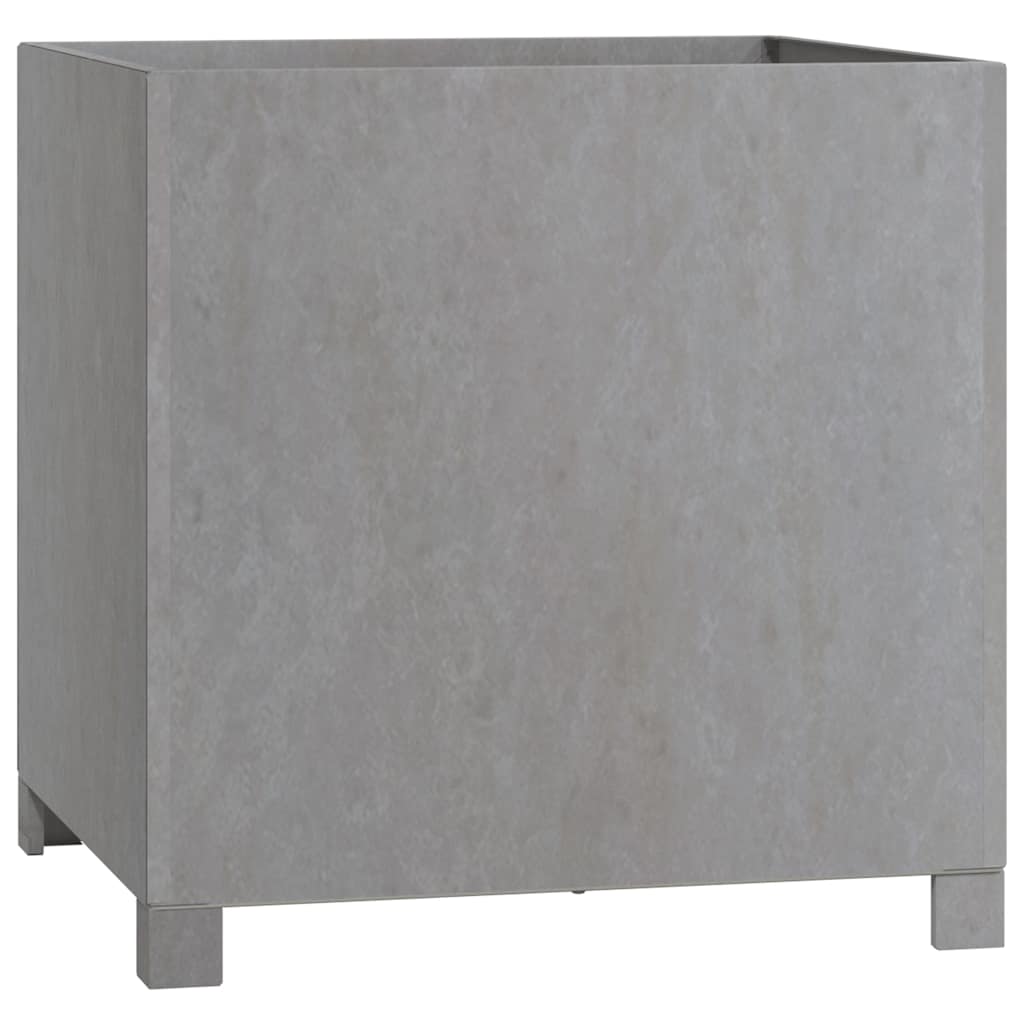 Fioriere con Gambe 2pz Ruggine 50x50x50 cm Acciaio Corten
