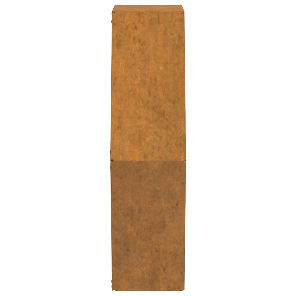 Fioriere da Parete 2 pz Ruggine in Acciaio Corten 46x10x40 cm - homemem39