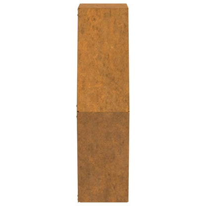 Fioriere da Parete 2 pz Ruggine in Acciaio Corten 46x10x40 cm - homemem39