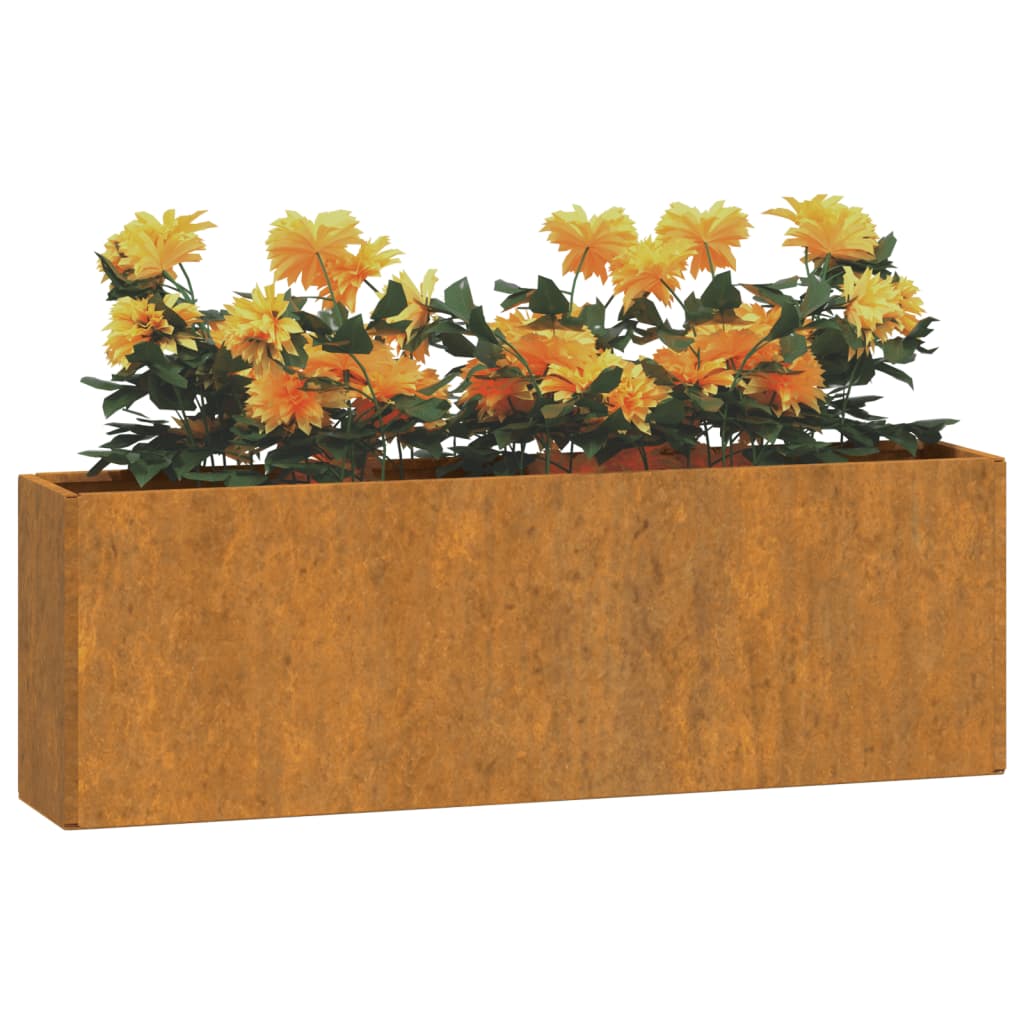 Fioriere da Parete 2 pz Ruggine in Acciaio Corten 53x10x17 cm - homemem39