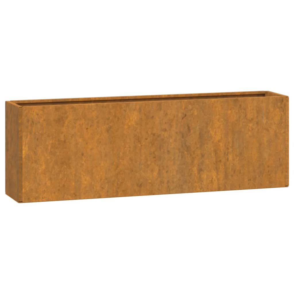 Fioriere da Parete 2 pz Ruggine in Acciaio Corten 53x10x17 cm - homemem39