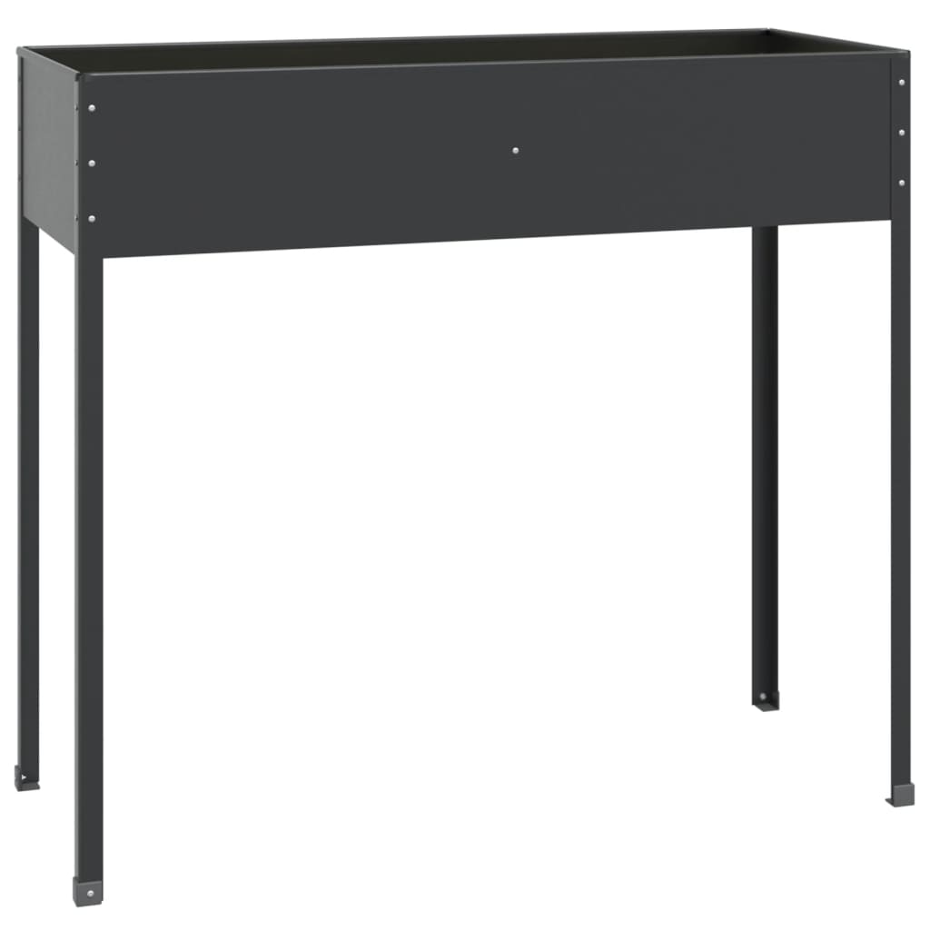 Fioriere da Giardino 2 pz Antracite Acciaio Zincato - homemem39