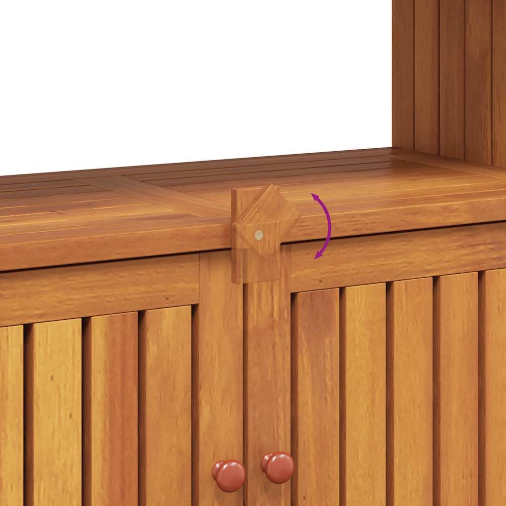 Tavolo Consolle da Giardino 80x35x75 cm Legno Massello Acacia