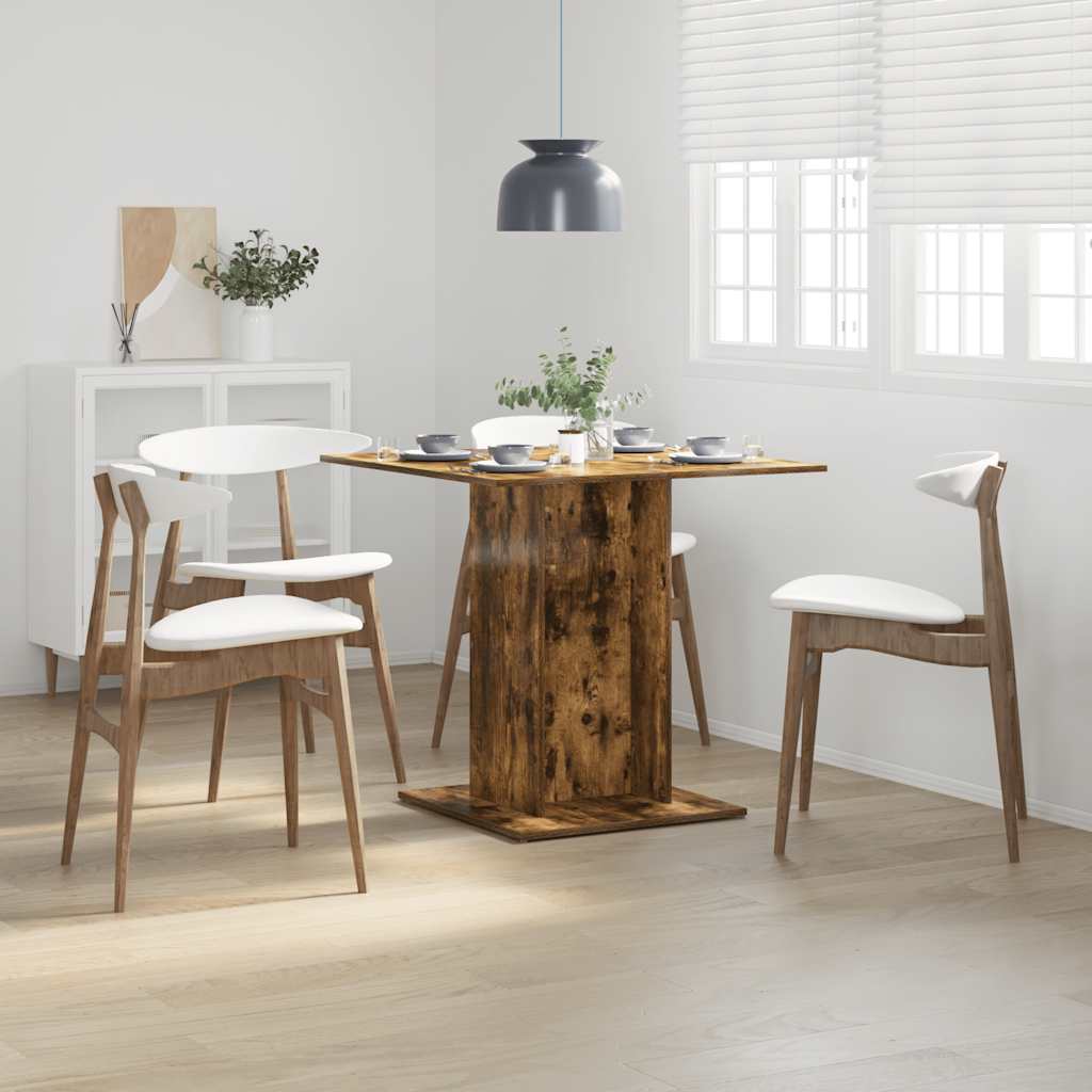 Tavolo da Pranzo rovere fumo 80x80x75 cm Legno Multistrato | homemem39