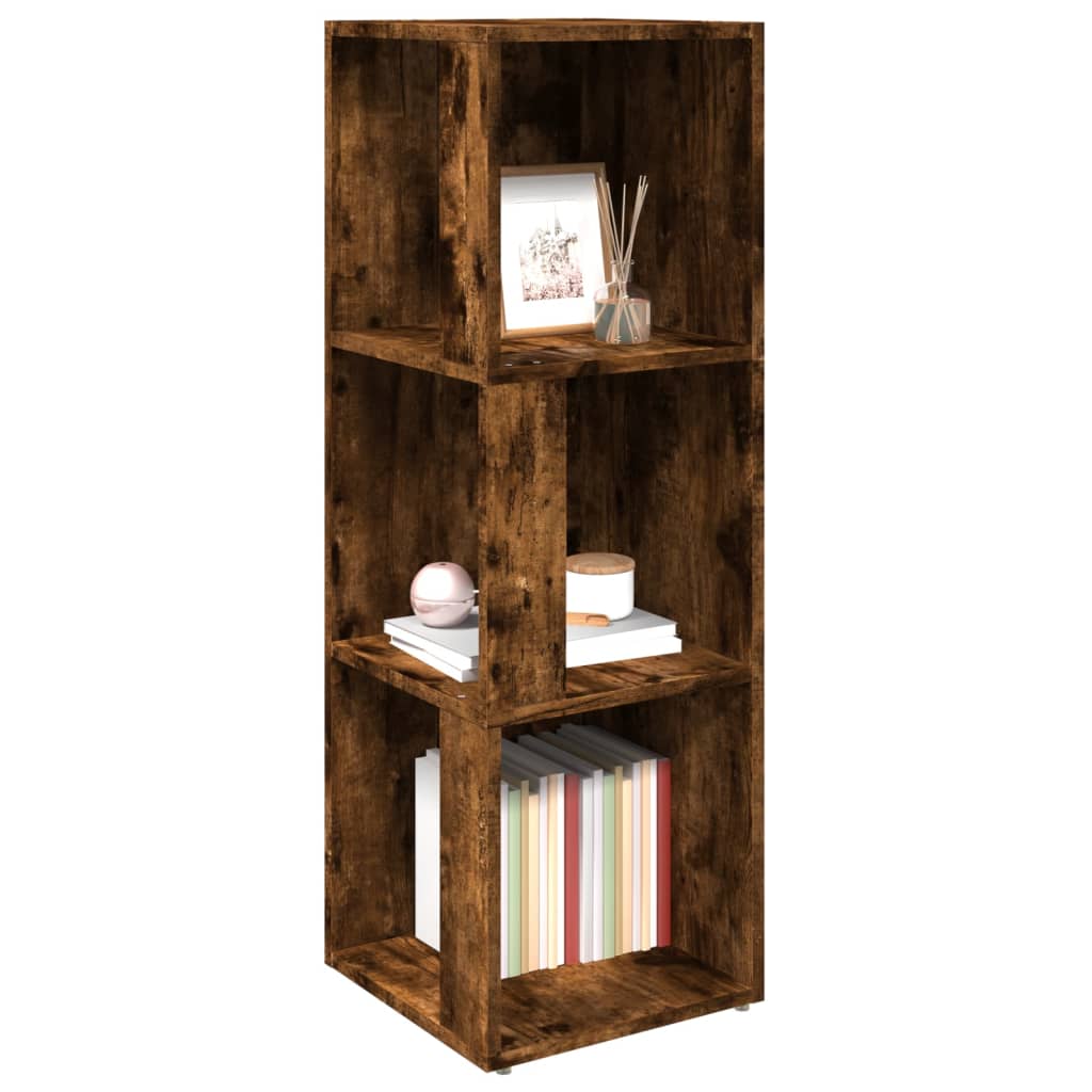 Scaffale Angolare Rovere Fumo 33x33x100 cm Legno Multistrato | homemem39