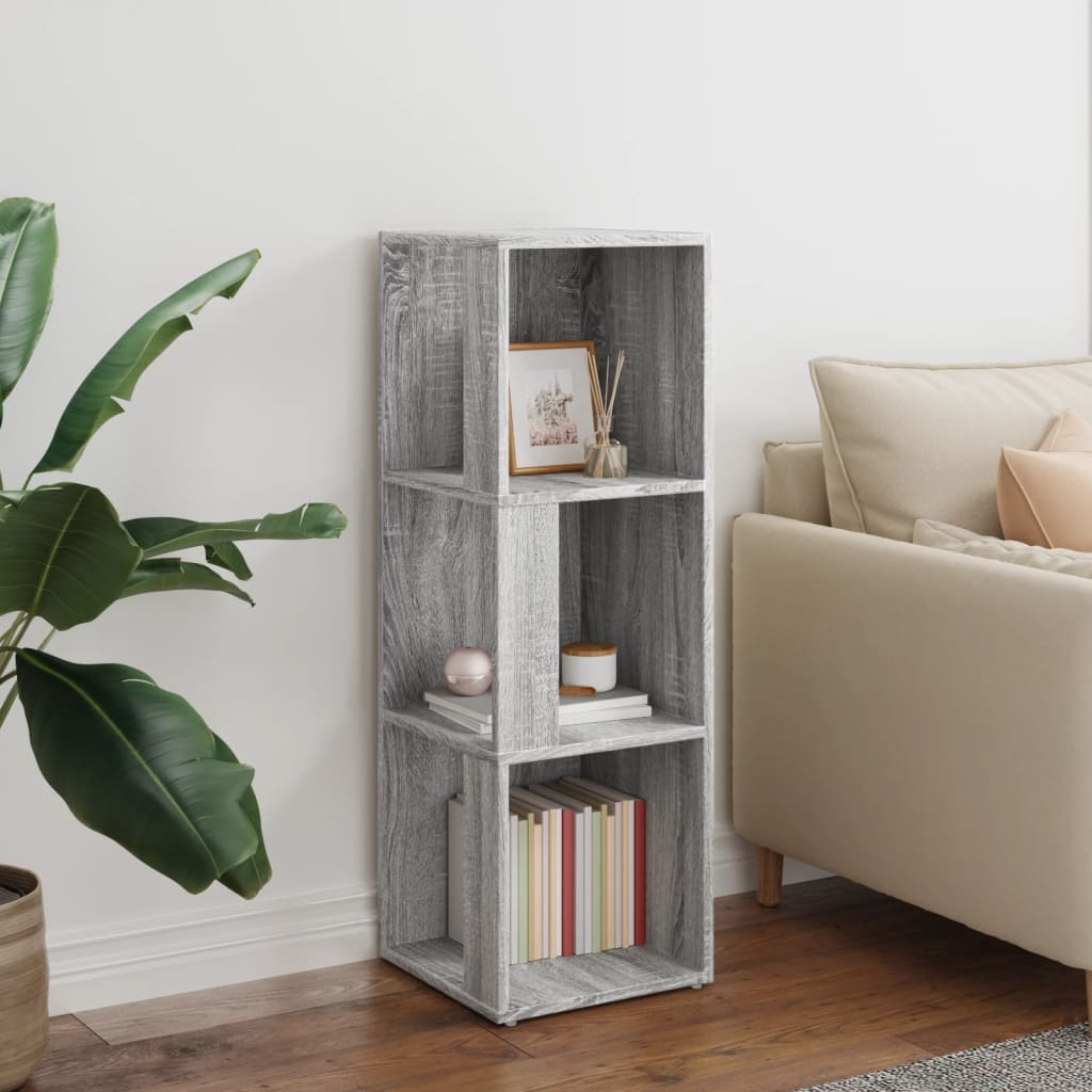 Scaffale Angolare Grigio Sonoma 33x33x100 cm Legno Multistrato