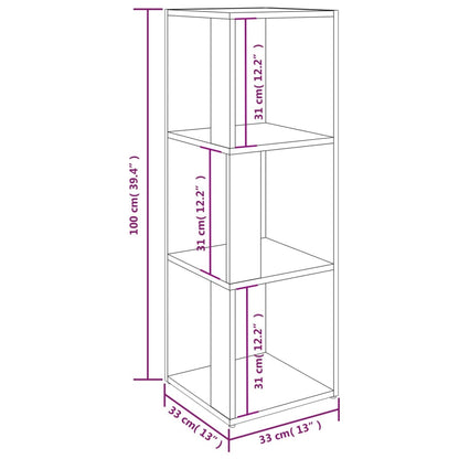 Scaffale Angolare Grigio Sonoma 33x33x100 cm Legno Multistrato | homemem39