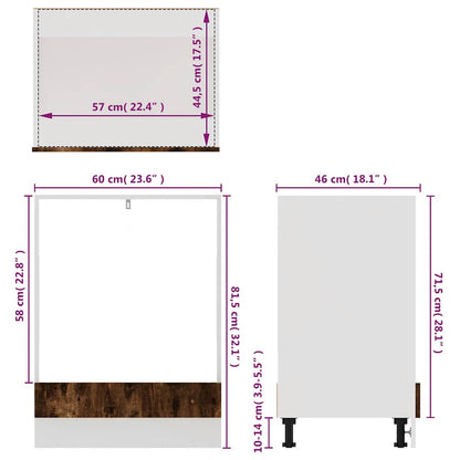 Mobile da Forno “Riga” Rovere Fumo 60x46x81,5 cm | homemem39