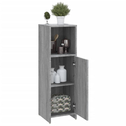 Armadietto Bagno Grigio Sonoma 30x30x95 cm in Legno Multistrato | homemem39