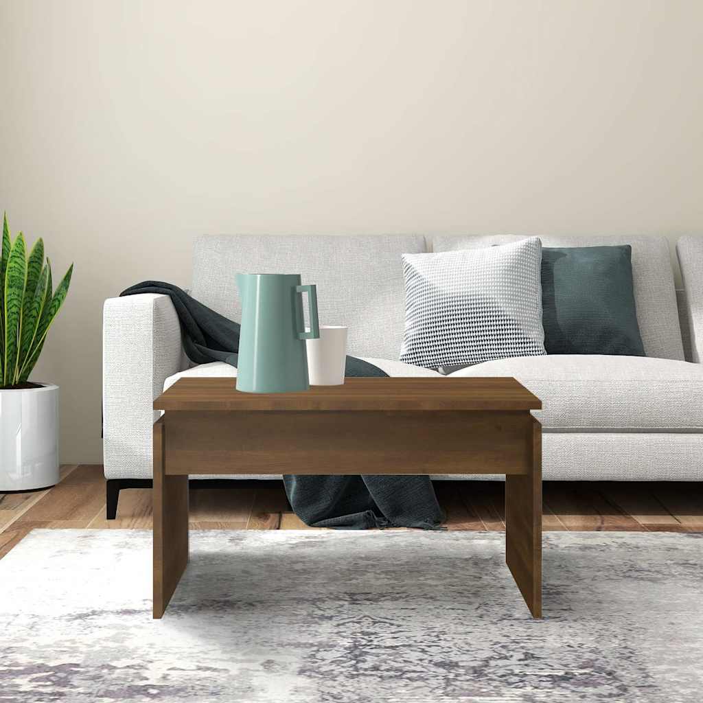 Tavolino da Salotto Rovere Marrone 68x50x38 cm in Multistrato