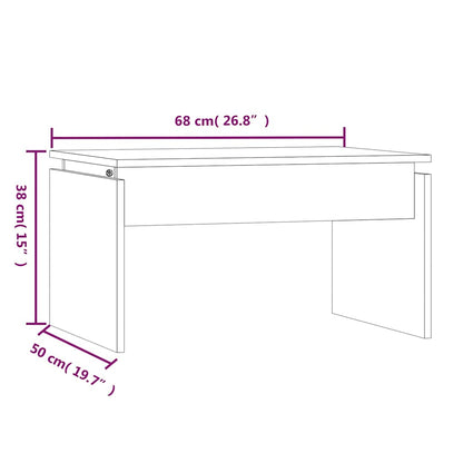 Tavolino da Salotto Rovere Marrone 68x50x38 cm in Multistrato